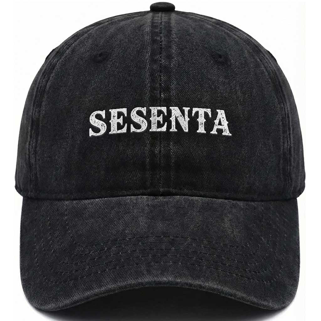 Spanish Mexican 60th Birthday Washed Cotton Baseball Cap Sesenta 60 Years Old Bday