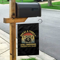 30th Birthday Raccoon Garden Flag Feral And Thirty Still Digging Through Life's Trash Est 1996