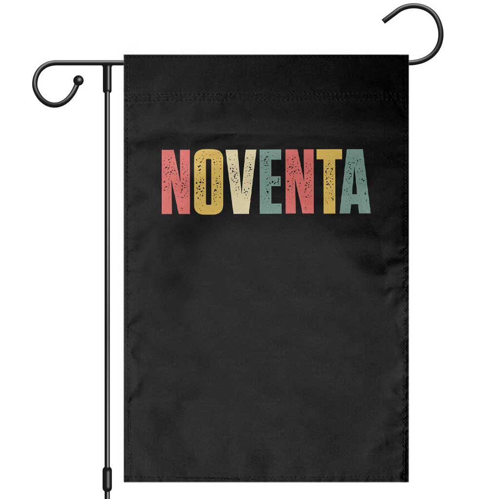 90th Birthday Noventa Garden Flag Spanish Mexican 90 Years Old Bday