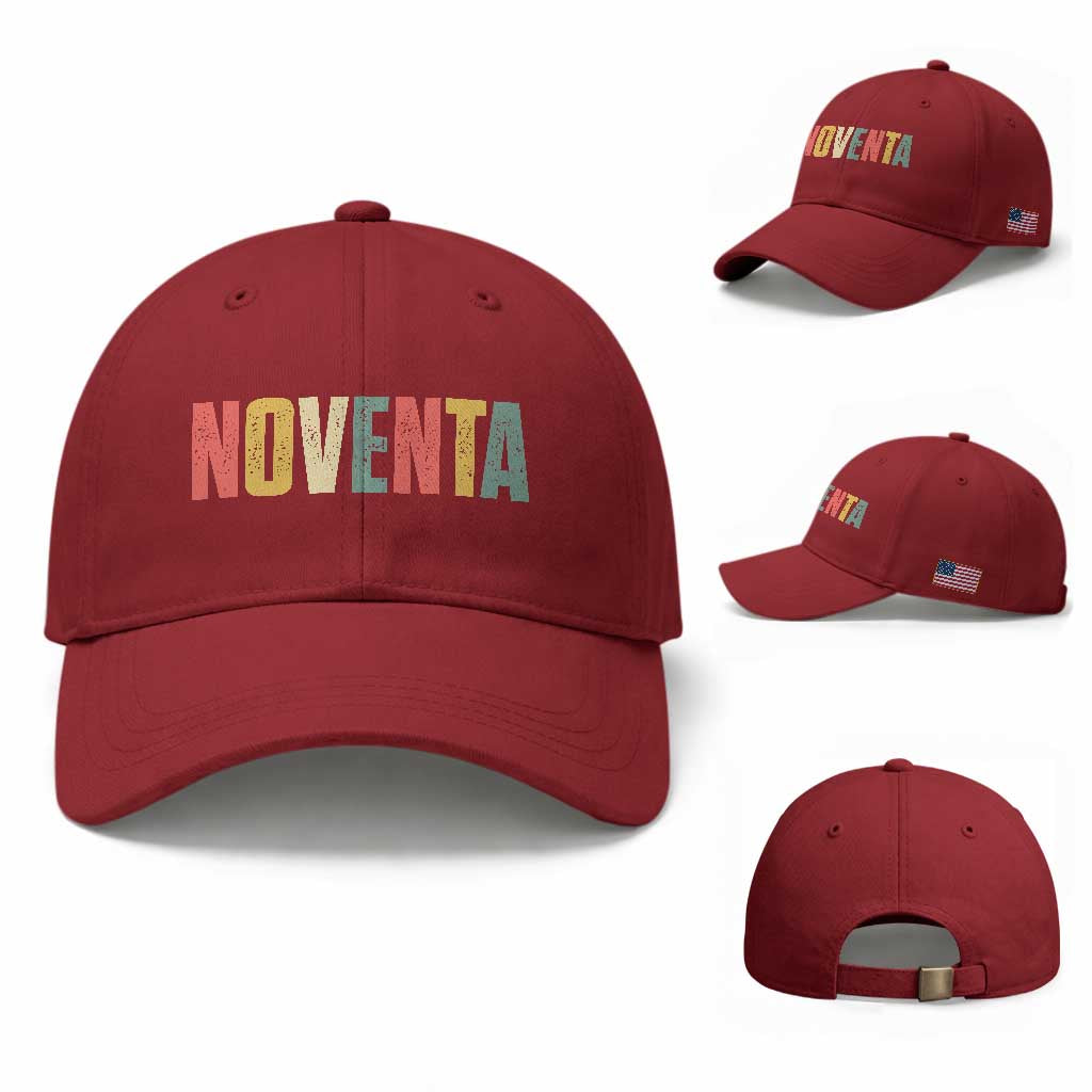 90th Birthday Noventa Baseball Cap Spanish Mexican 90 Years Old Bday