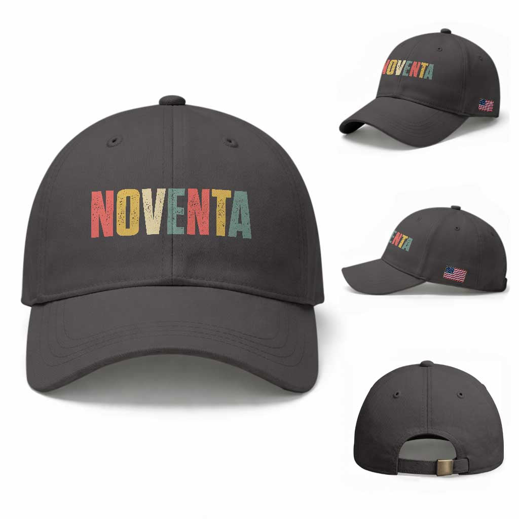 90th Birthday Noventa Baseball Cap Spanish Mexican 90 Years Old Bday
