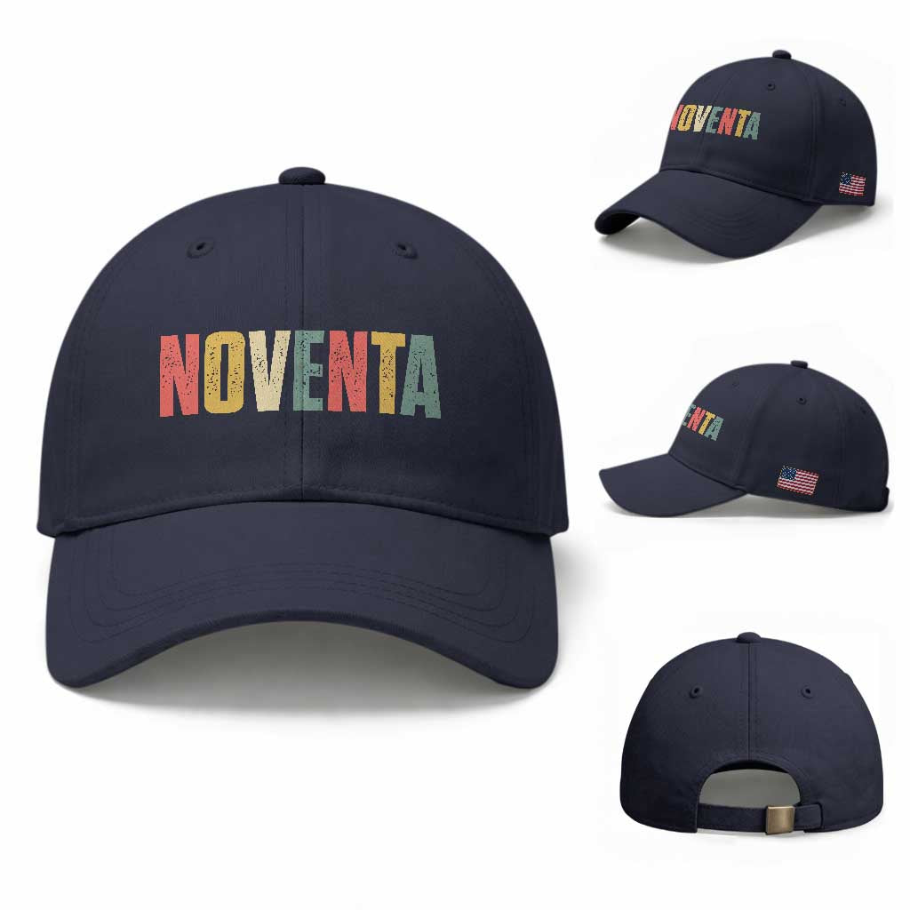 90th Birthday Noventa Baseball Cap Spanish Mexican 90 Years Old Bday