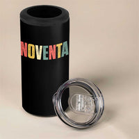 90th Birthday Noventa 4 in 1 Can Cooler Tumbler Spanish Mexican 90 Years Old Bday