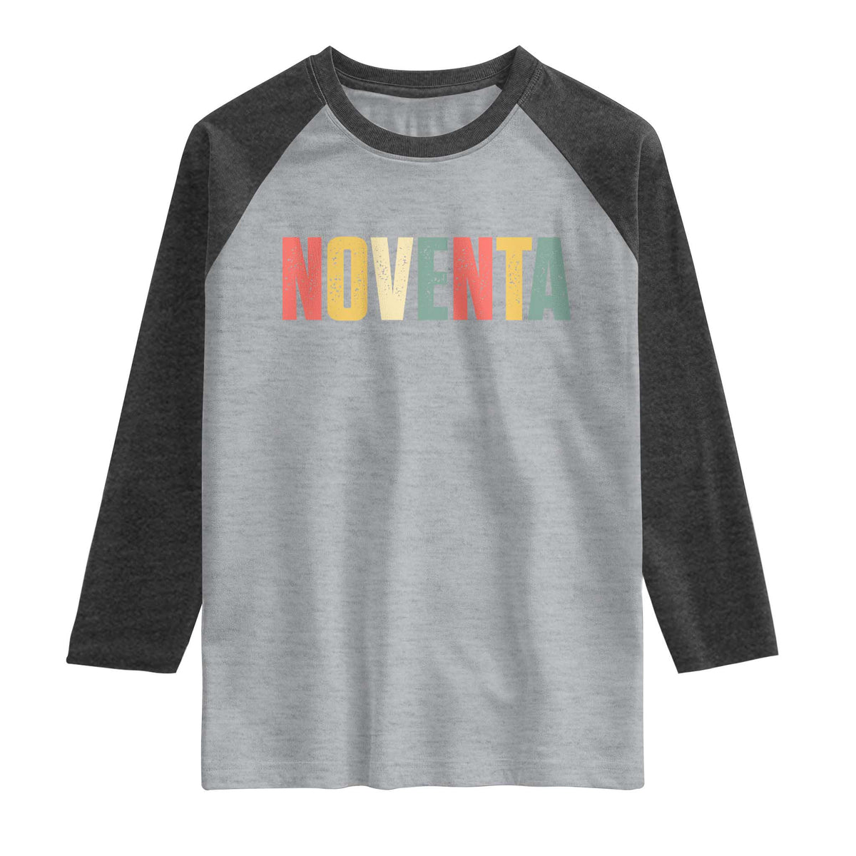 90th Birthday Noventa Raglan Shirt Spanish Mexican 90 Years Old Bday