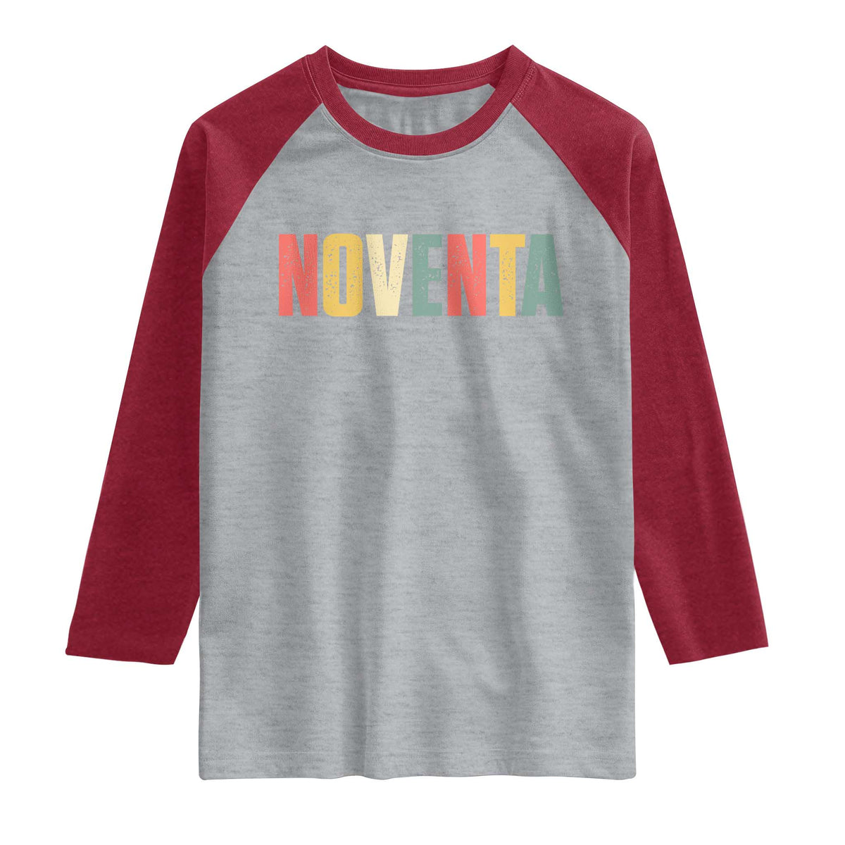 90th Birthday Noventa Raglan Shirt Spanish Mexican 90 Years Old Bday
