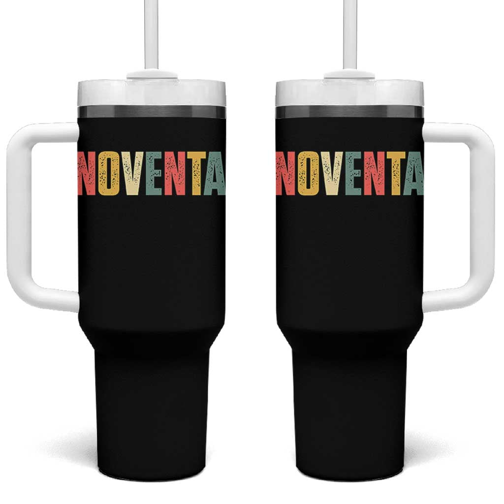 90th Birthday Noventa Tumbler With Handle Spanish Mexican 90 Years Old Bday