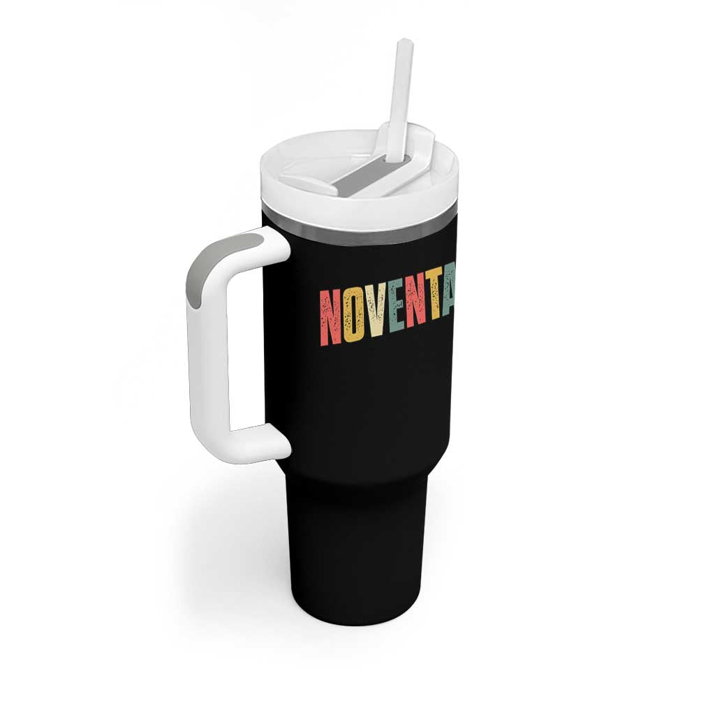 90th Birthday Noventa Tumbler With Handle Spanish Mexican 90 Years Old Bday