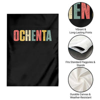 80th Birthday Ochenta Garden Flag Spanish Mexican 80 Years Old Bday