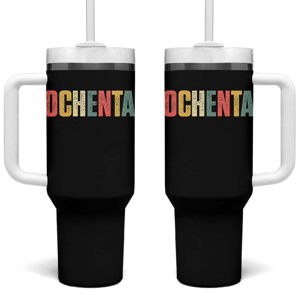 80th Birthday Ochenta Tumbler With Handle Spanish Mexican 80 Years Old Bday