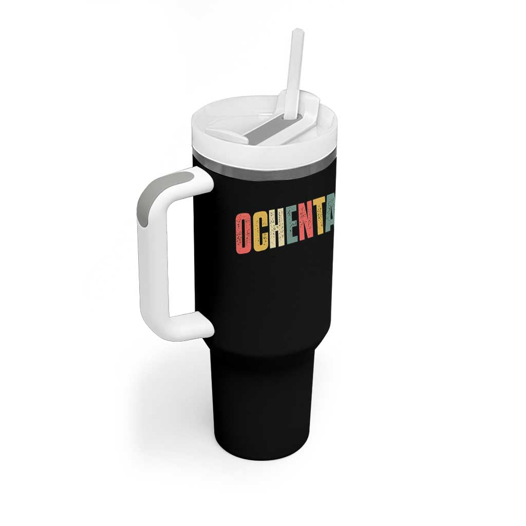 80th Birthday Ochenta Tumbler With Handle Spanish Mexican 80 Years Old Bday