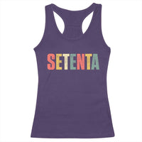 70th Birthday Setenta Racerback Tank Top Spanish Mexican 70 Years Old Bday
