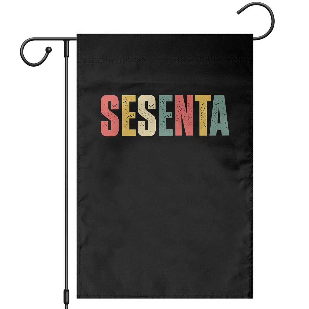 60th Birthday Sesenta Garden Flag Spanish Mexican 60 Years Old Bday