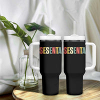 60th Birthday Sesenta Tumbler With Handle Spanish Mexican 60 Years Old Bday