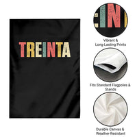 30th Birthday Treinta Garden Flag Spanish Mexican 30 Years Old Bday