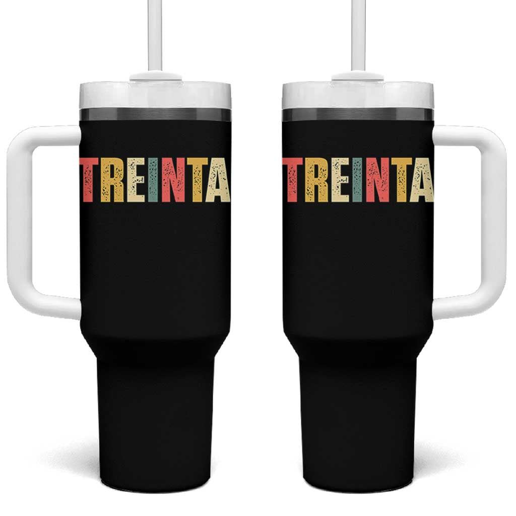 30th Birthday Treinta Tumbler With Handle Spanish Mexican 30 Years Old Bday