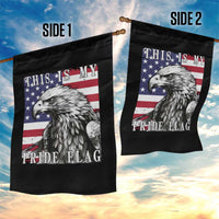 4th Of July Garden Flag This Is My Pride Flag White Bald Eagle USA American Flag