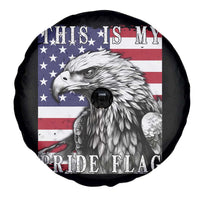 4th Of July Spare Tire Cover This Is My Pride Flag White Bald Eagle USA American Flag
