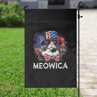 Funny 4th Of July Garden Flag Meowica American Flag USA Cat