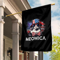 Funny 4th Of July Garden Flag Meowica American Flag USA Cat