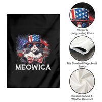 Funny 4th Of July Garden Flag Meowica American Flag USA Cat