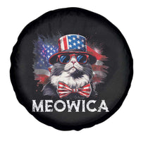 Funny 4th Of July Spare Tire Cover Meowica American Flag USA Cat