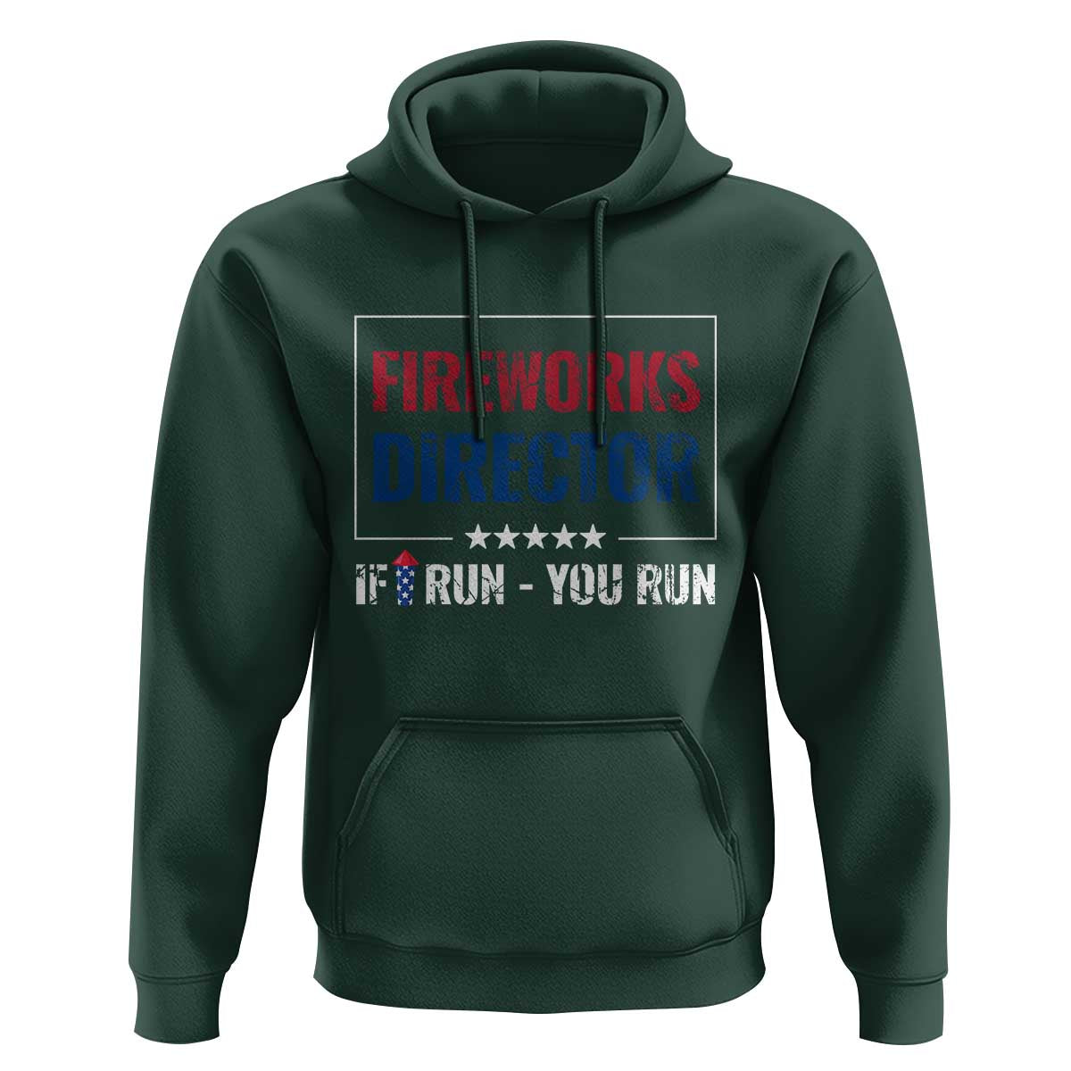 Funny 4th Of July Hoodie Fireworks Director If I Run You Run America Flag - Wonder Print Shop