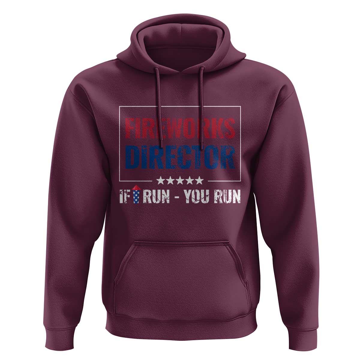 Funny 4th Of July Hoodie Fireworks Director If I Run You Run America Flag - Wonder Print Shop