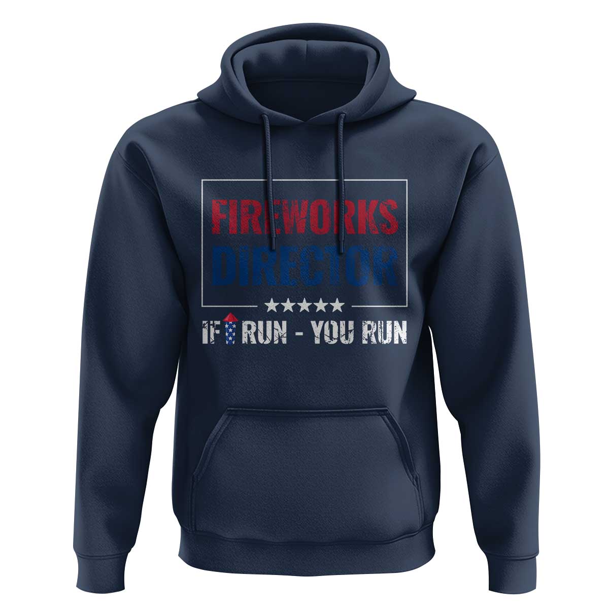 Funny 4th Of July Hoodie Fireworks Director If I Run You Run America Flag - Wonder Print Shop