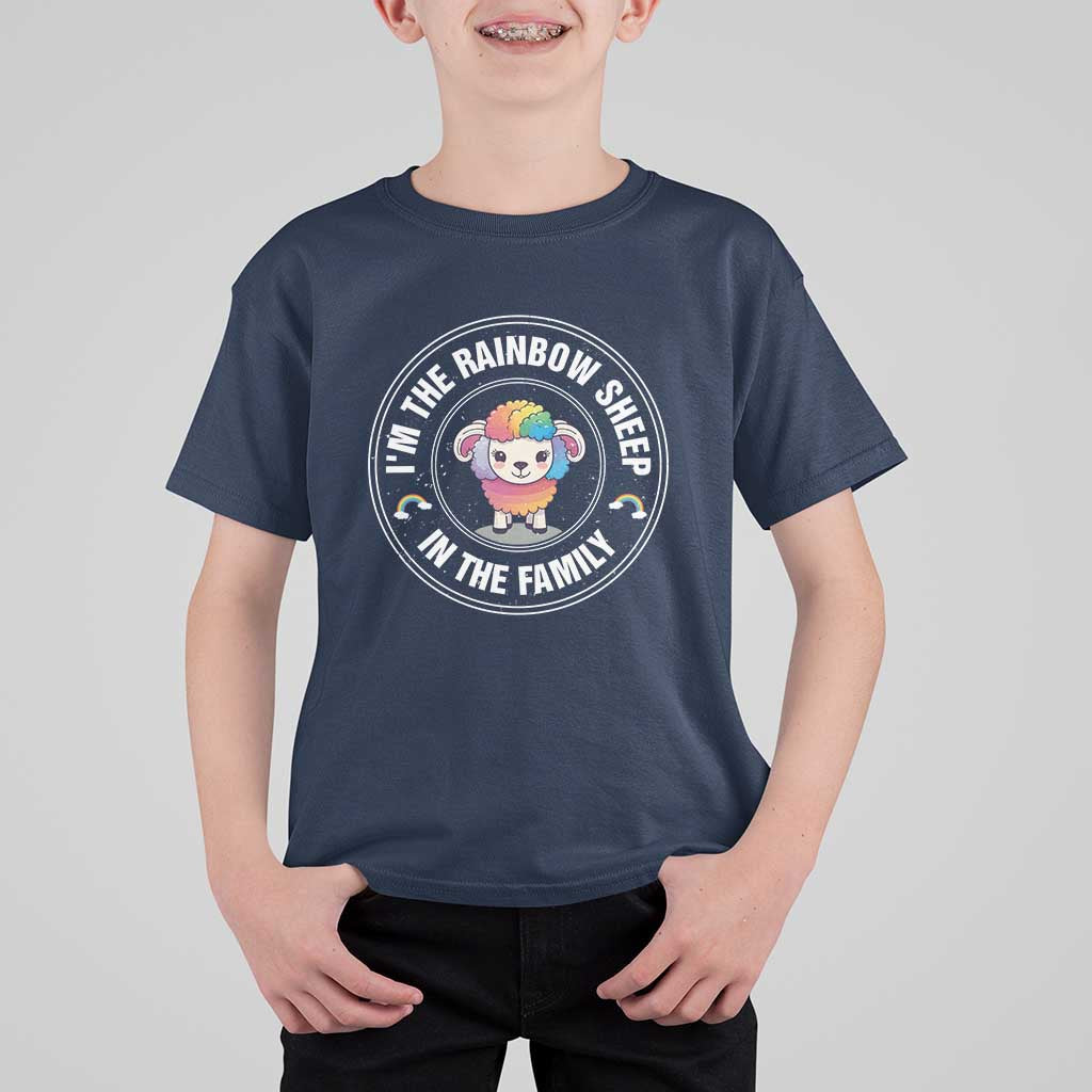 LGBTQ Pride T Shirt For Kid I'm The Rainbow Sheep In The Family Proud Gay - Wonder Print Shop