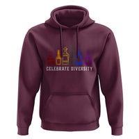 LGBTQ Pride Hoodie Celebrate Diversity LGBT Flag Wine Drinker - Wonder Print Shop