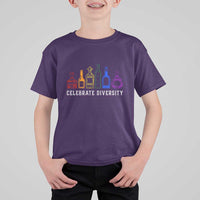 LGBTQ Pride T Shirt For Kid Celebrate Diversity LGBT Flag Wine Drinker - Wonder Print Shop