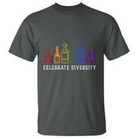 LGBTQ Pride T Shirt Celebrate Diversity LGBT Flag Wine Drinker - Wonder Print Shop