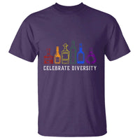 LGBTQ Pride T Shirt Celebrate Diversity LGBT Flag Wine Drinker - Wonder Print Shop