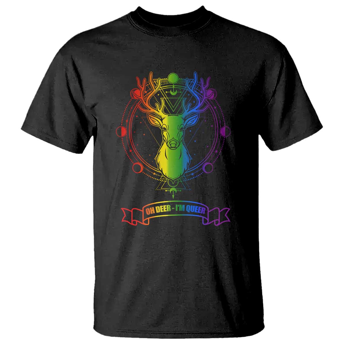 LGBTQ T Shirt Oh Deer I'm Queer Vintage Pride Lesbian Gay - Wonder Print Shop