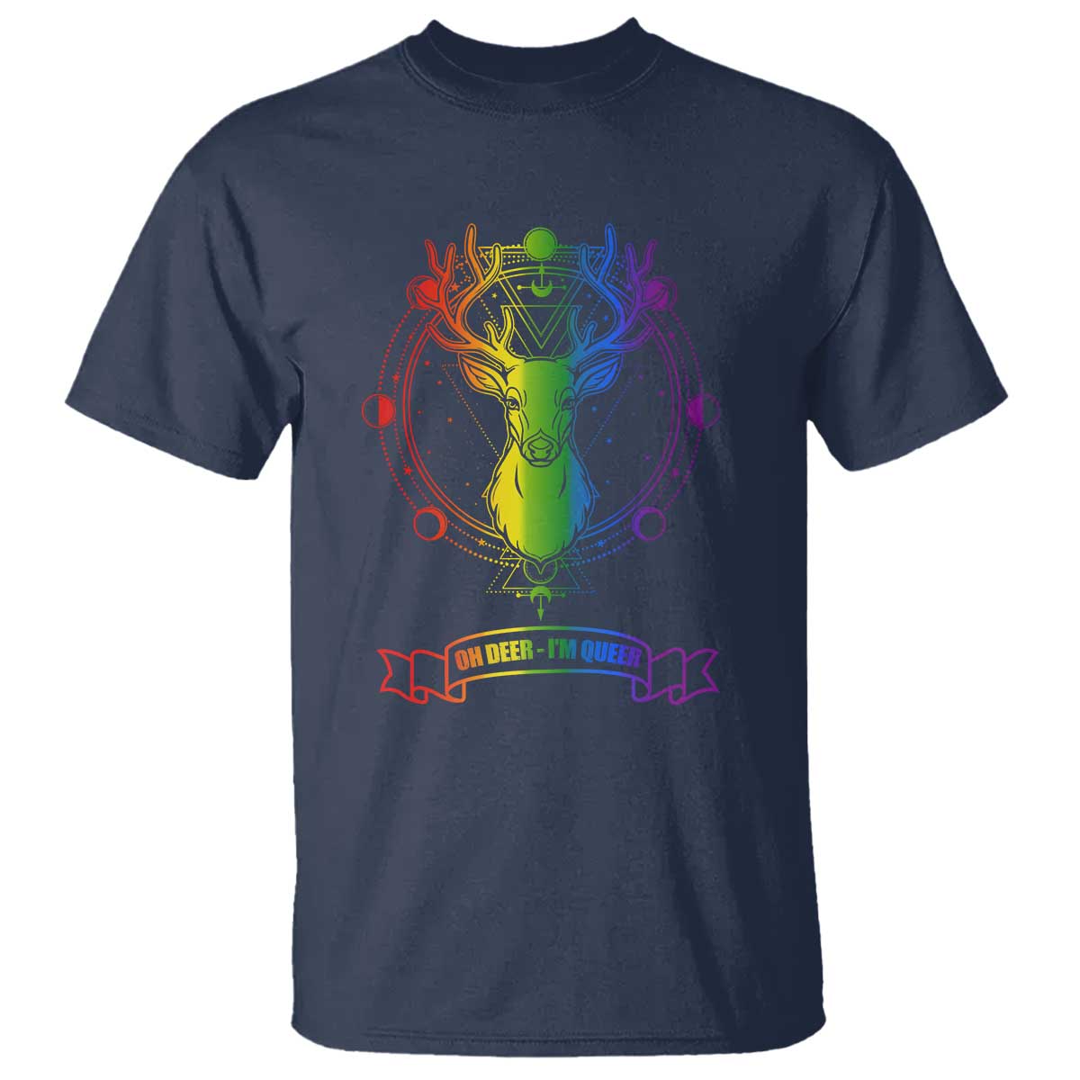 LGBTQ T Shirt Oh Deer I'm Queer Vintage Pride Lesbian Gay - Wonder Print Shop