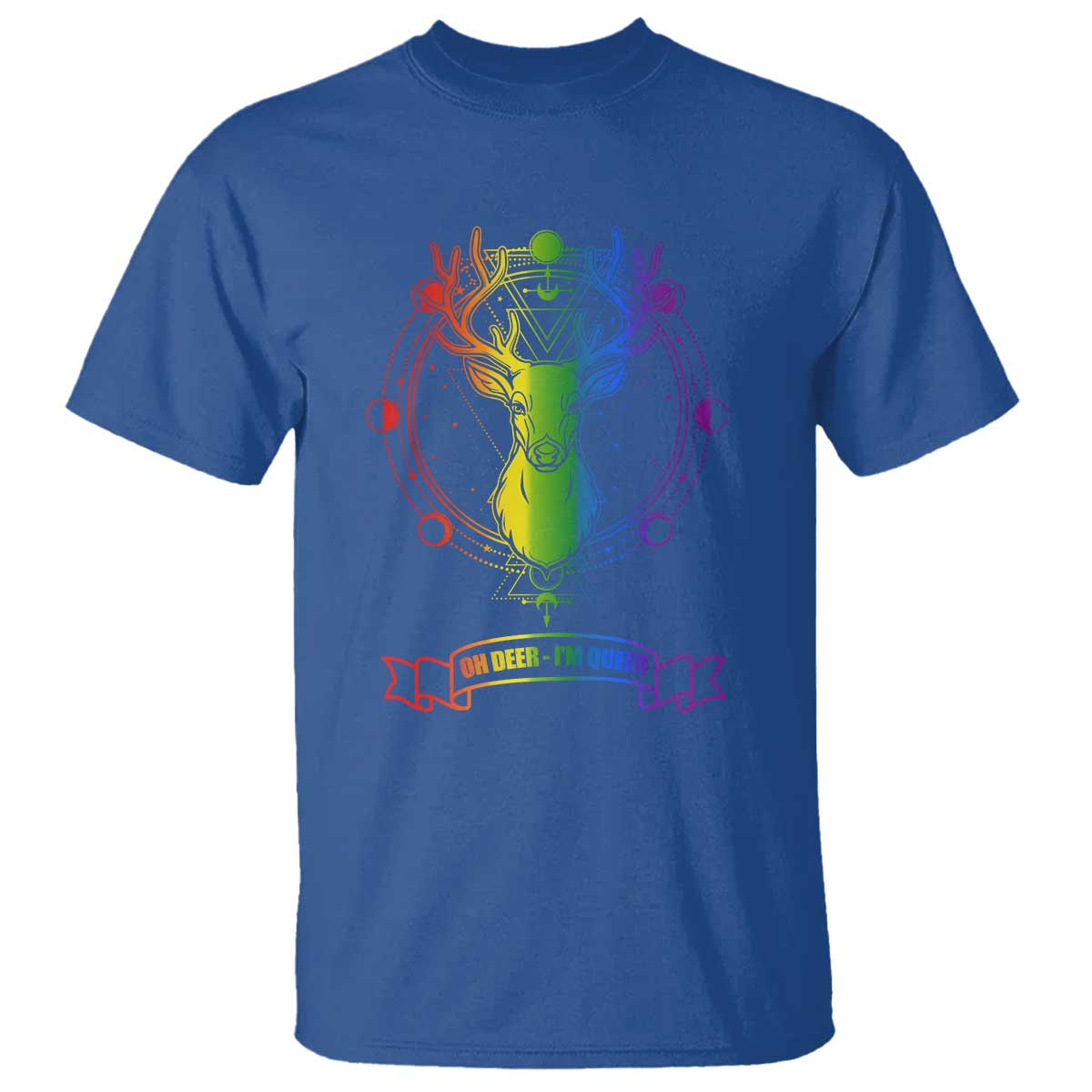 LGBTQ T Shirt Oh Deer I'm Queer Vintage Pride Lesbian Gay - Wonder Print Shop