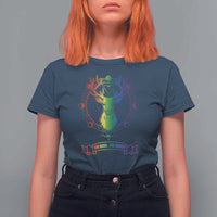 LGBTQ T Shirt For Women Oh Deer I'm Queer Vintage Pride Lesbian Gay - Wonder Print Shop