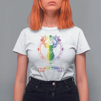 LGBTQ T Shirt For Women Oh Deer I'm Queer Vintage Pride Lesbian Gay - Wonder Print Shop