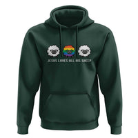 LGBTQ Hoodie Jesus Loves All His Sheep Gay Pride Woolly Sheep - Wonder Print Shop