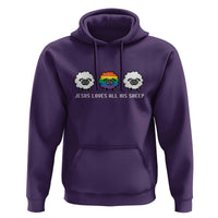 LGBTQ Hoodie Jesus Loves All His Sheep Gay Pride Woolly Sheep - Wonder Print Shop