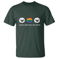 LGBTQ T Shirt Jesus Loves All His Sheep Gay Pride Woolly Sheep - Wonder Print Shop