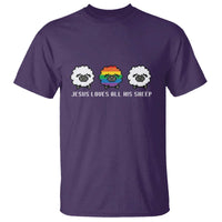 LGBTQ T Shirt Jesus Loves All His Sheep Gay Pride Woolly Sheep - Wonder Print Shop