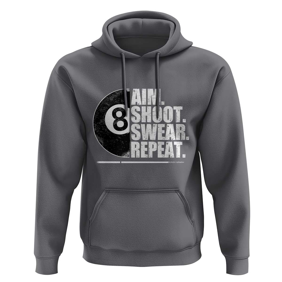 Billards Lover Hoodie Aim Shoot Swear Repeat Funny Pool Balls Cue - Wonder Print Shop
