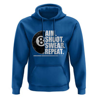 Billards Lover Hoodie Aim Shoot Swear Repeat Funny Pool Balls Cue - Wonder Print Shop