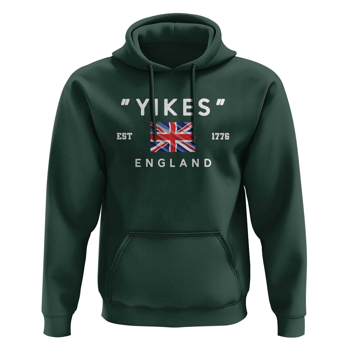 Funny Yikes England 1776 Hoodie 4th Of July USA Union Jack Flag - Wonder Print Shop