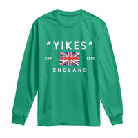 Funny Yikes England 1776 Long Sleeve Shirt 4th Of July USA Union Jack Flag - Wonder Print Shop