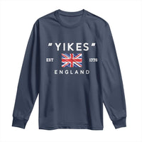 Funny Yikes England 1776 Long Sleeve Shirt 4th Of July USA Union Jack Flag - Wonder Print Shop