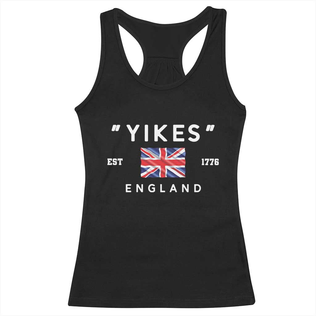 Funny Yikes England 1776 Racerback Tank Top 4th Of July USA Union Jack Flag - Wonder Print Shop