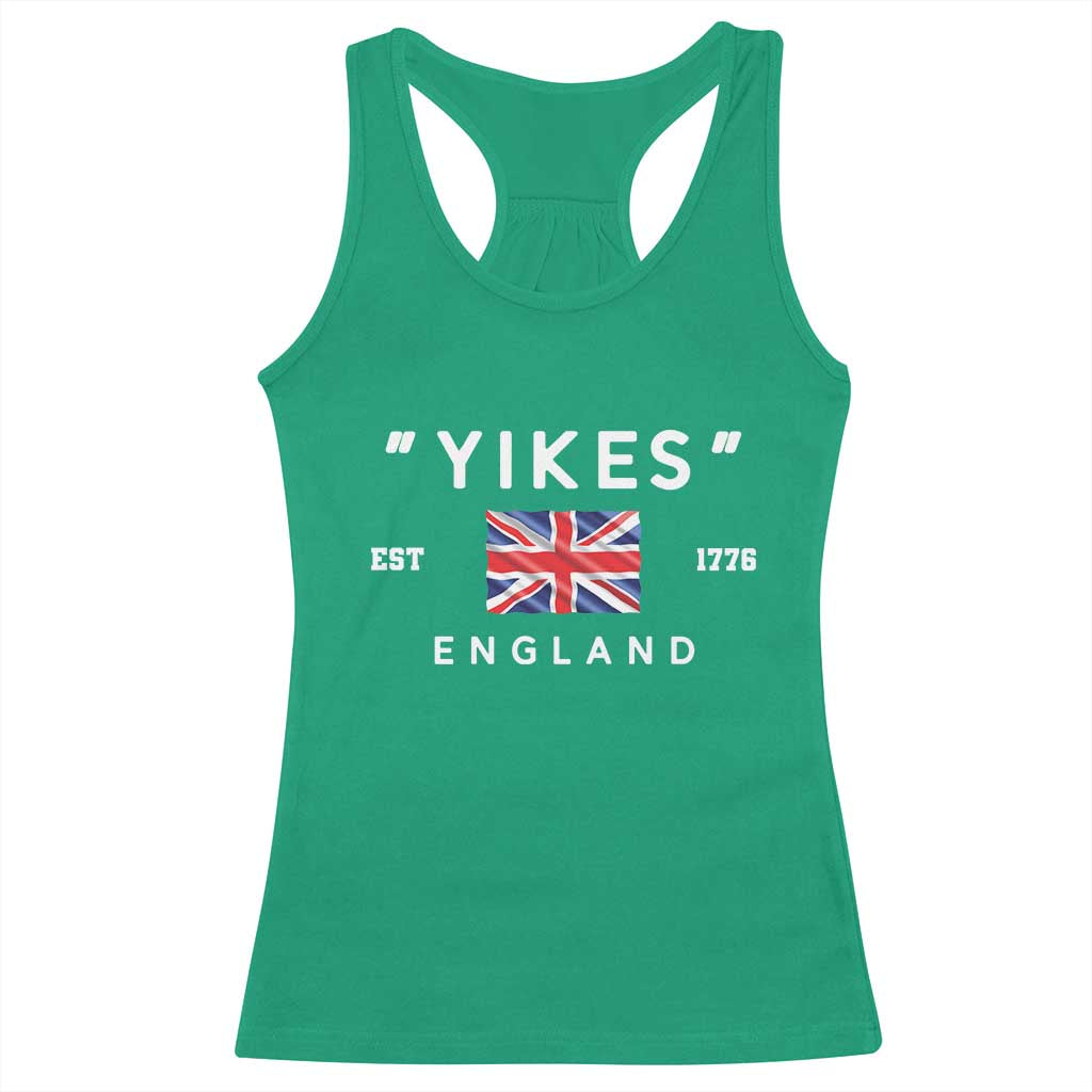 Funny Yikes England 1776 Racerback Tank Top 4th Of July USA Union Jack Flag - Wonder Print Shop