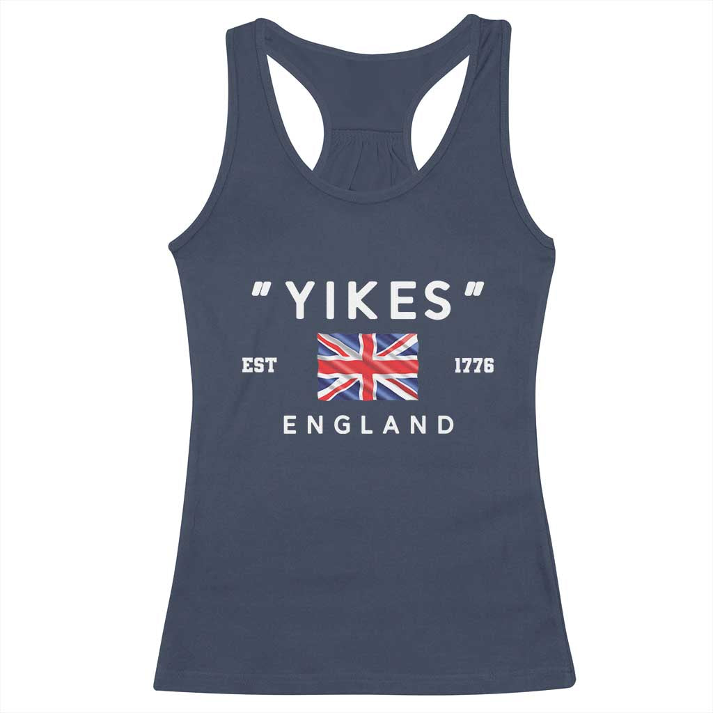 Funny Yikes England 1776 Racerback Tank Top 4th Of July USA Union Jack Flag - Wonder Print Shop